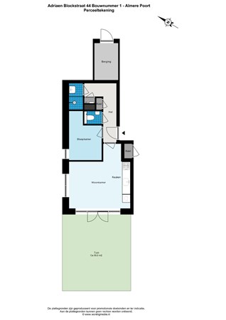 Floorplan - Adriaen Blockstraat 44A, 1363 LT Almere